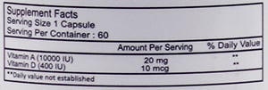 Nutrition label 1
