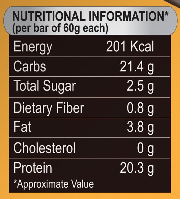 Nutrition label 1