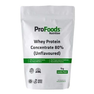 ProFoods Whey Protein Concentrate 80% Powder, 2.2 lb Unflavoured