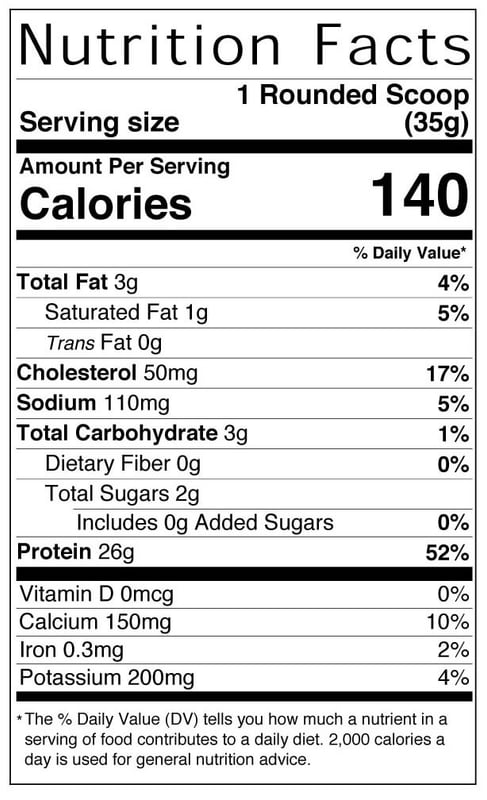 Nutrition label 1