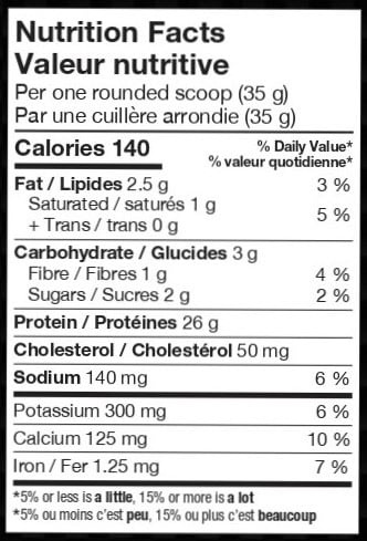 Nutrition label 1