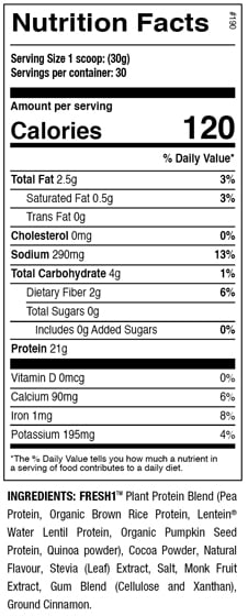Nutrition label 1