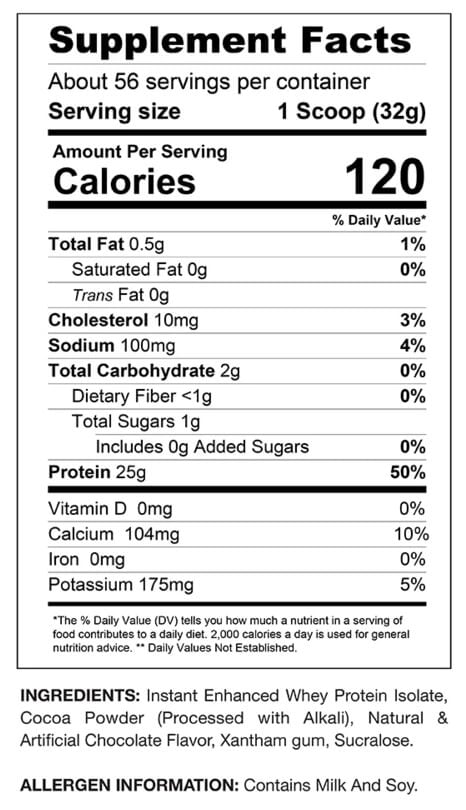 Nutrition label 1