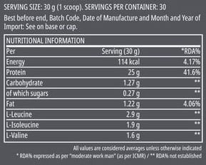 Nutrition label 1