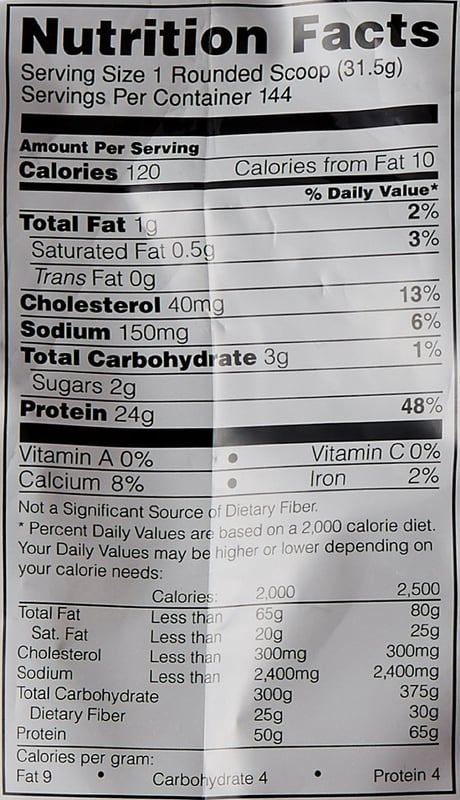 Nutrition label 1