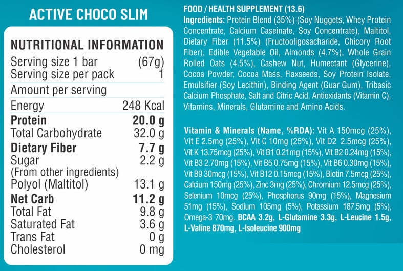 Nutrition label 1