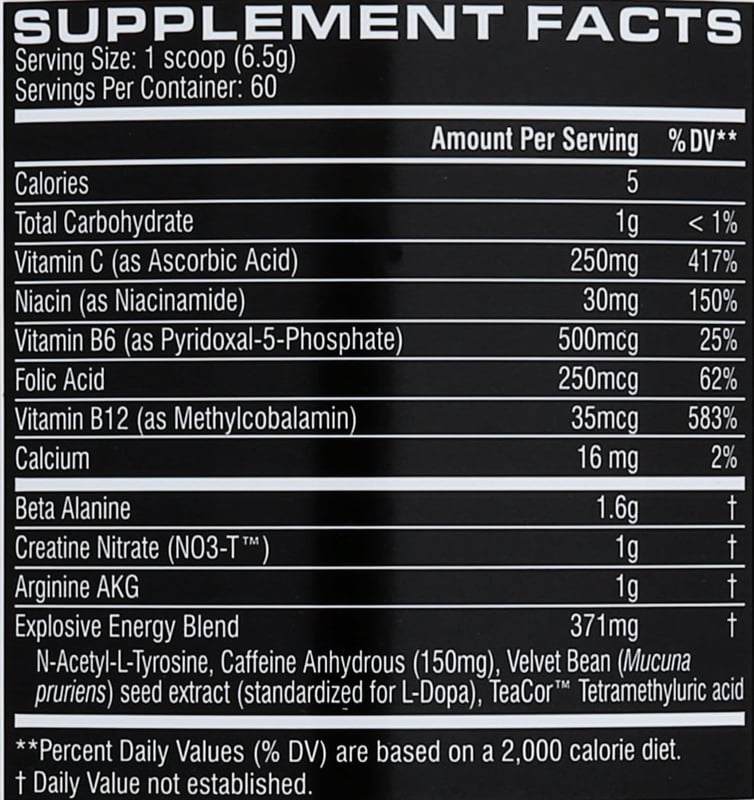 Nutrition label 1