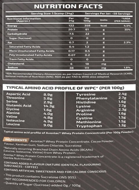 Nutrition label 1