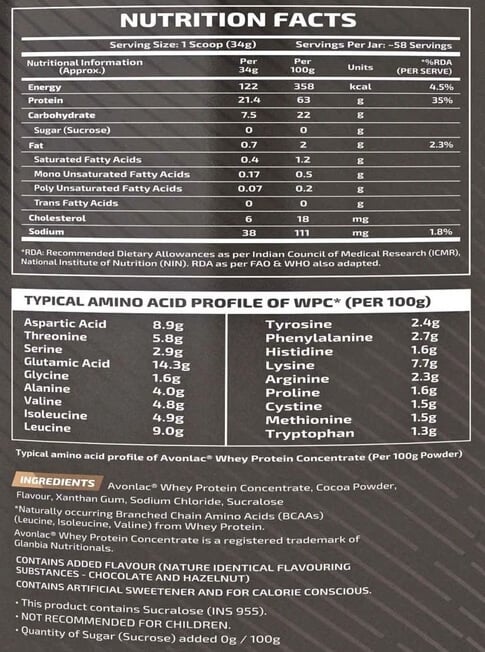 Nutrition label 1