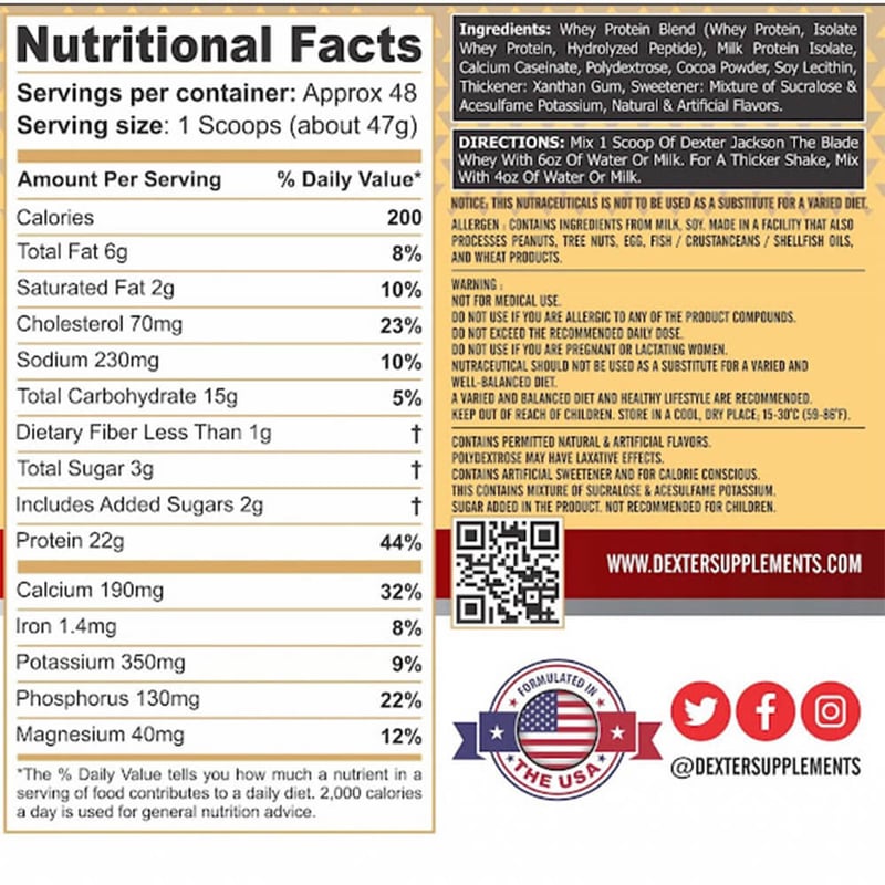 Nutrition label 1