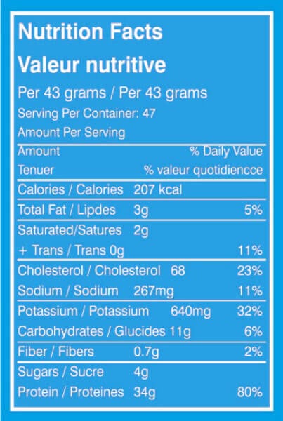 Nutrition label 1