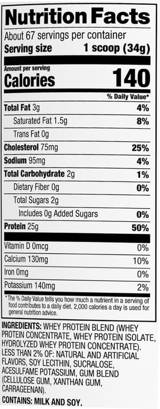 Nutrition label 1