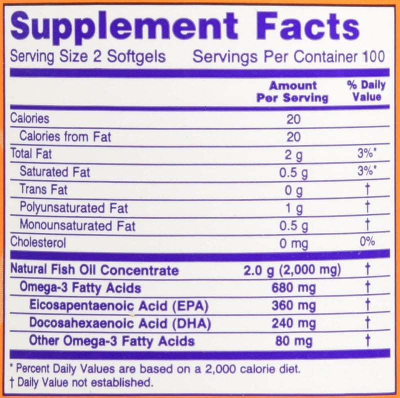 Nutrition label 1