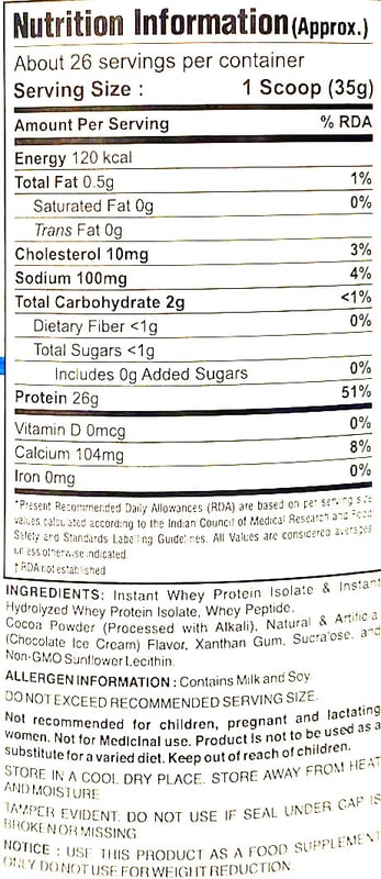 Nutrition label 1