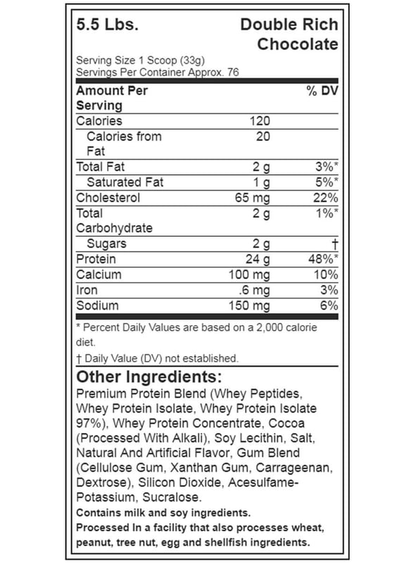 Nutrition label 1
