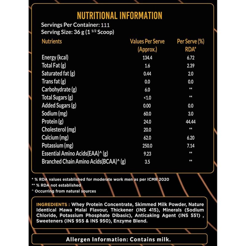 Nutrition label 1