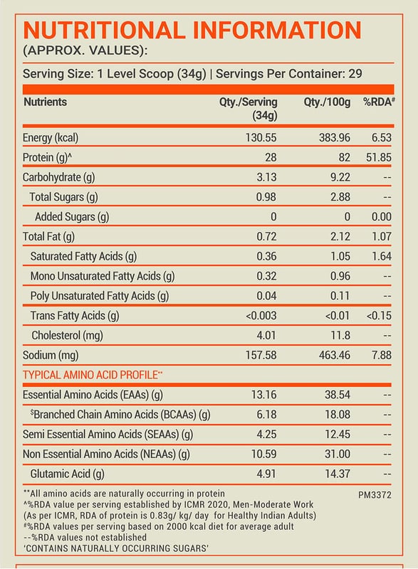 Nutrition label 1
