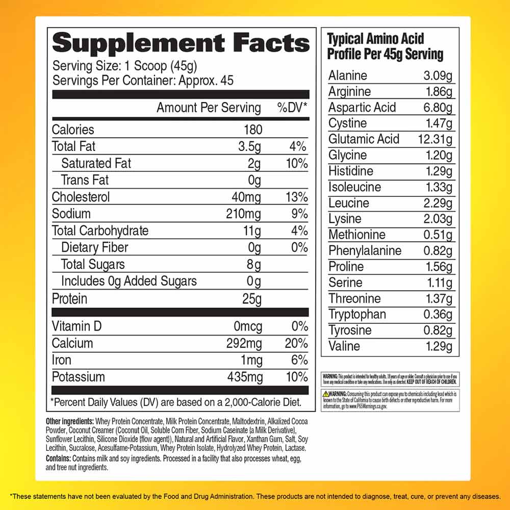 Nutrition label 1