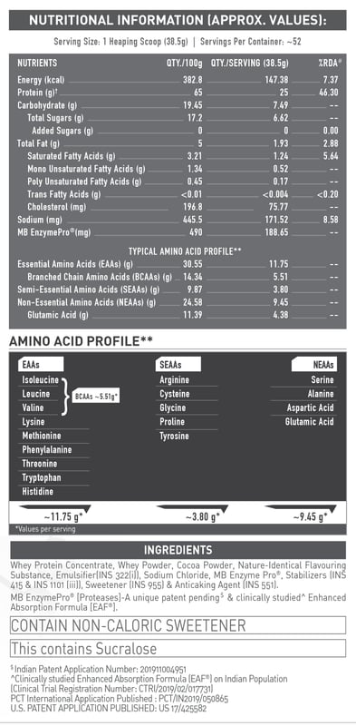 Nutrition label 1