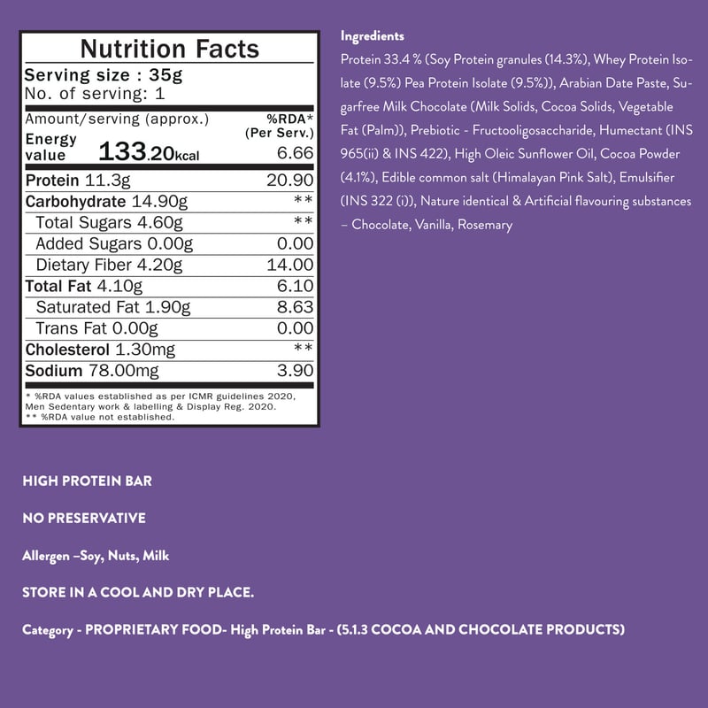 Nutrition label 1