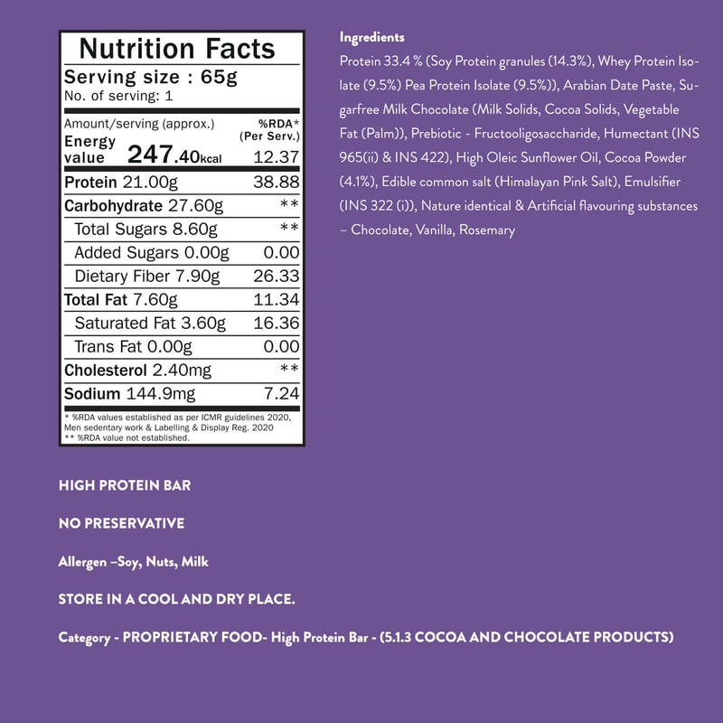 Nutrition label 1