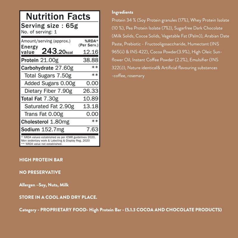 Nutrition label 1