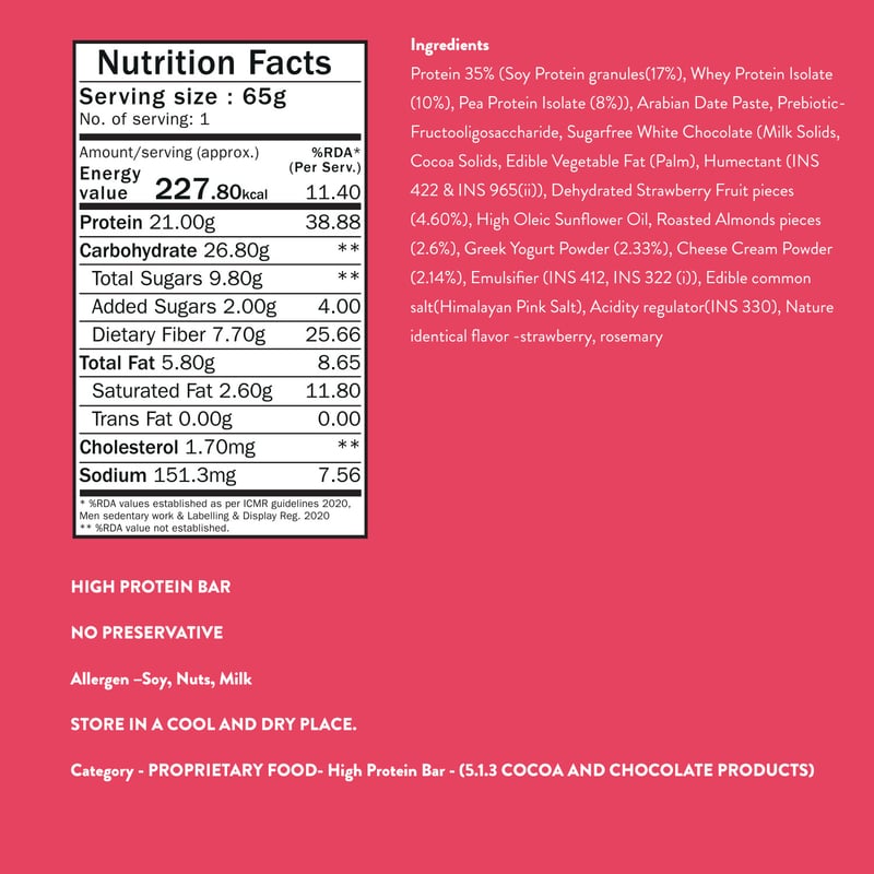 Nutrition label 1