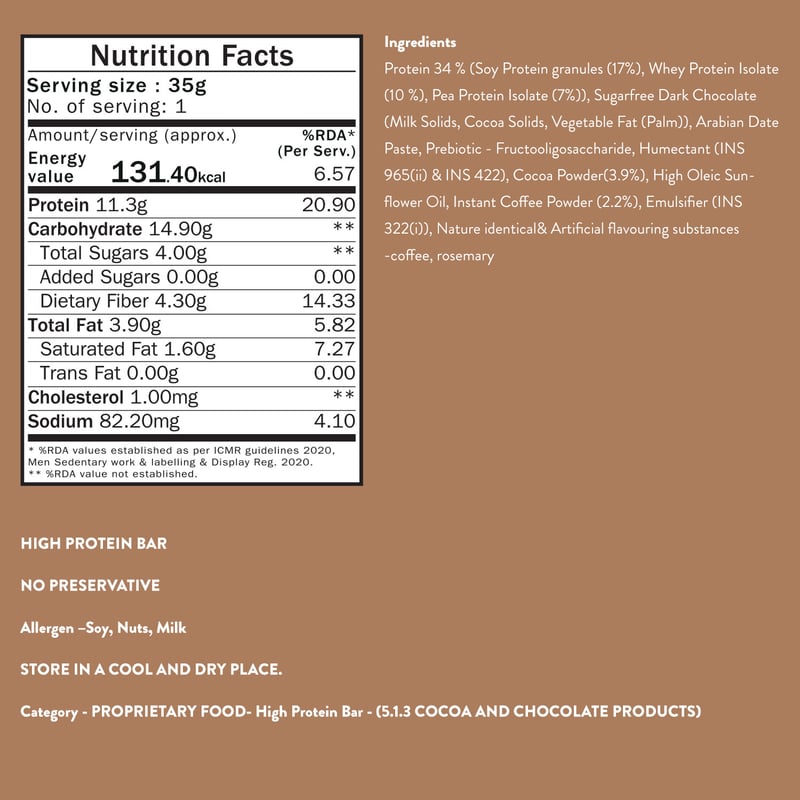 Nutrition label 1