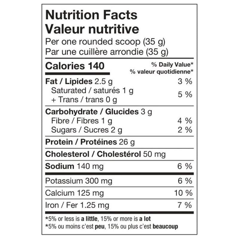 Nutrition label 1