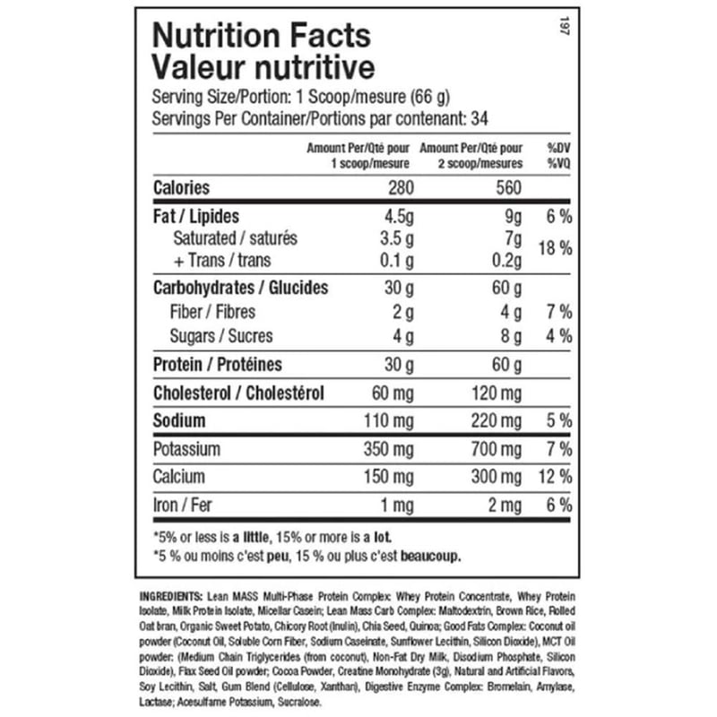 Nutrition label 1