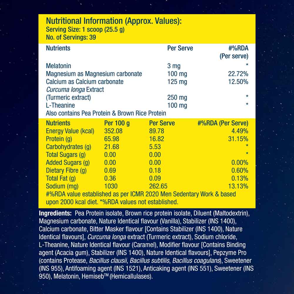 Nutrition label 1