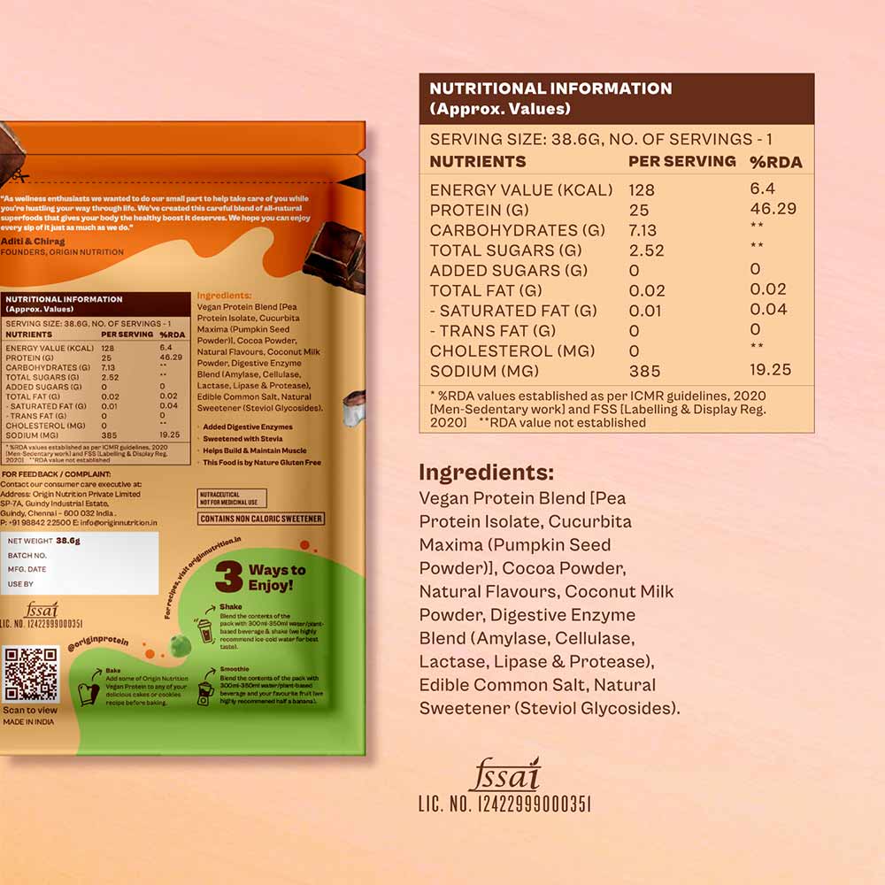 Nutrition label 1