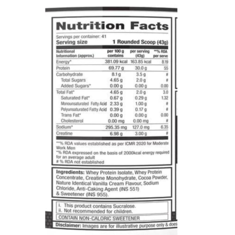 Nutrition label 1