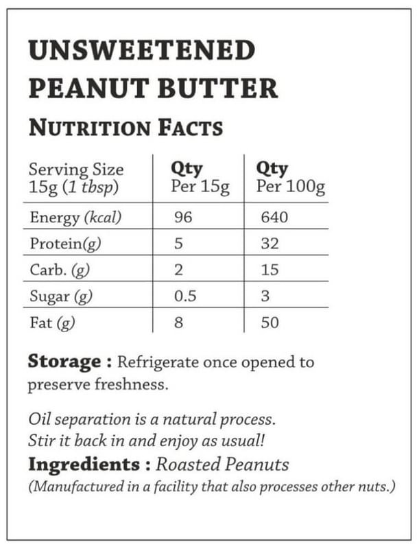 Nutrition label 1