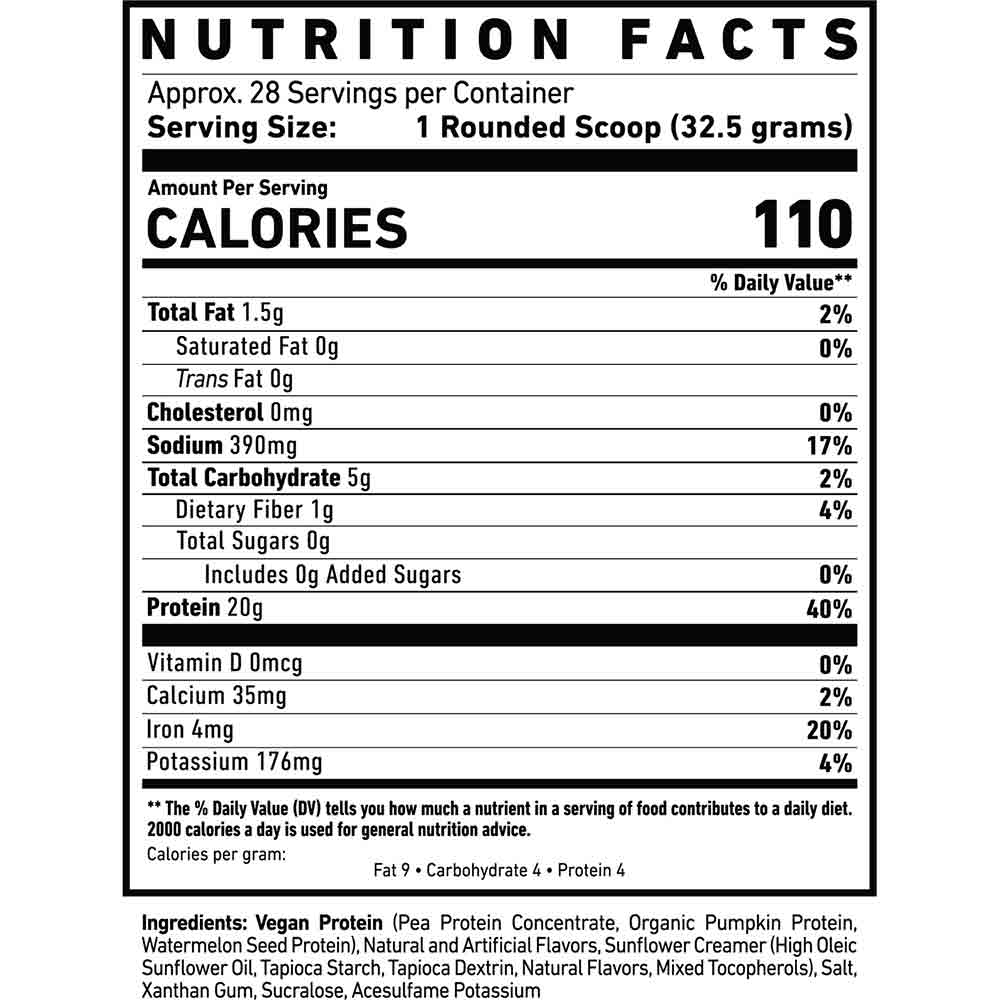 Nutrition label 1