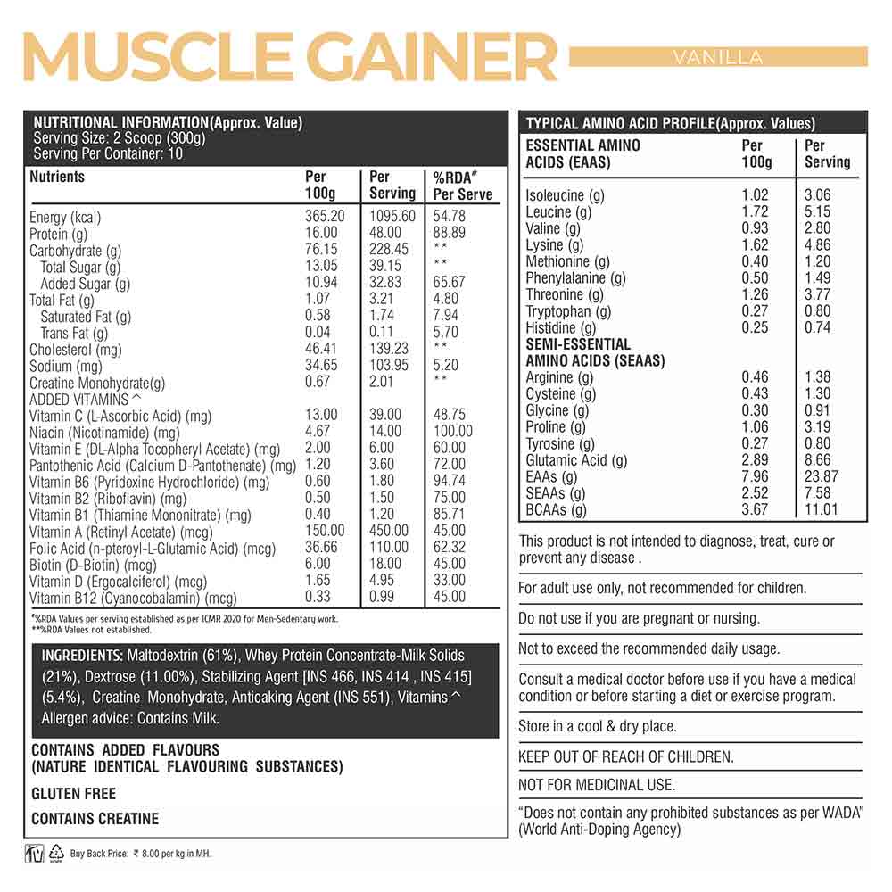 Nutrition label 1