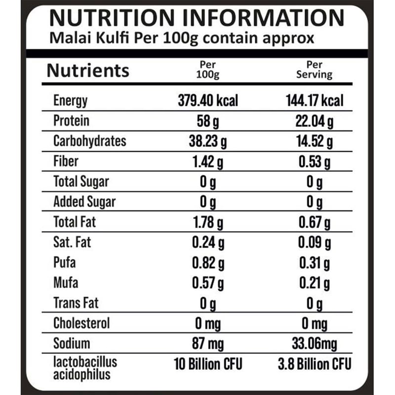 Nutrition label 1