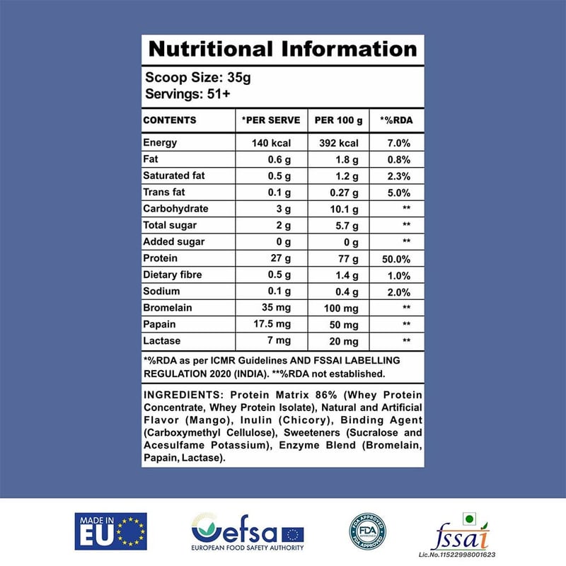 Nutrition label 1