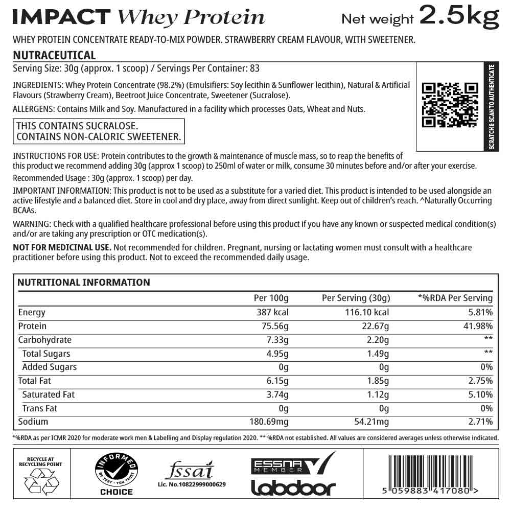 Nutrition label 1
