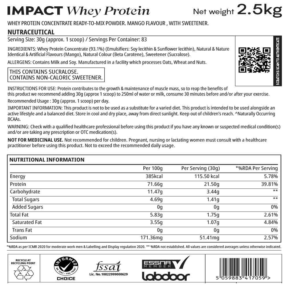 Nutrition label 1