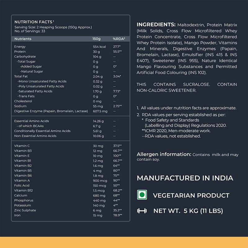 Nutrition label 1