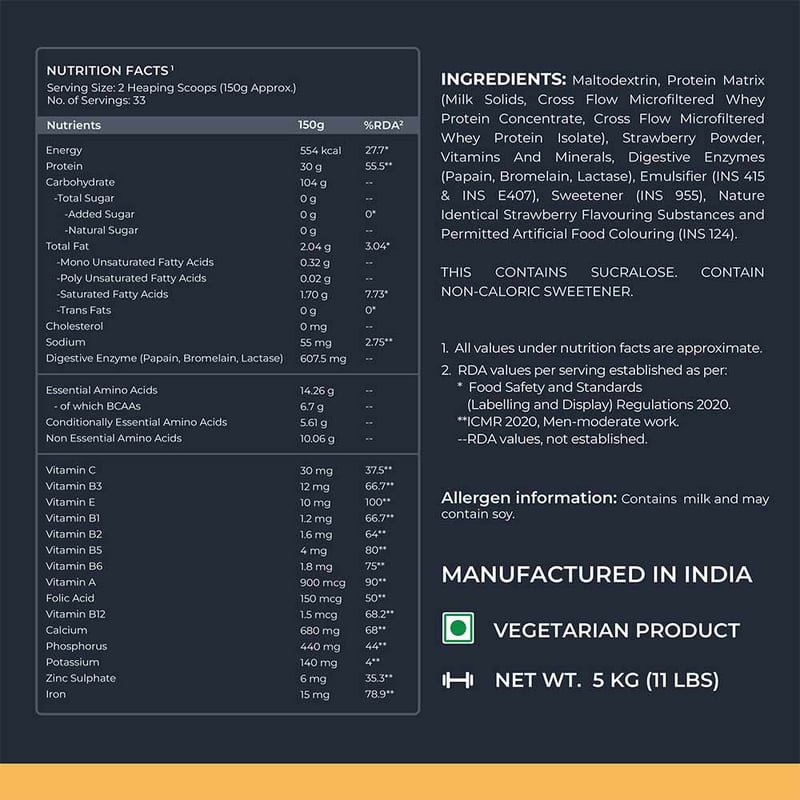 Nutrition label 1