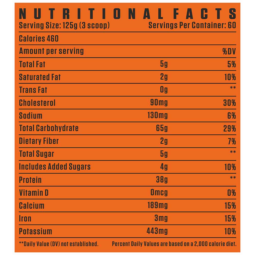 Nutrition label 1