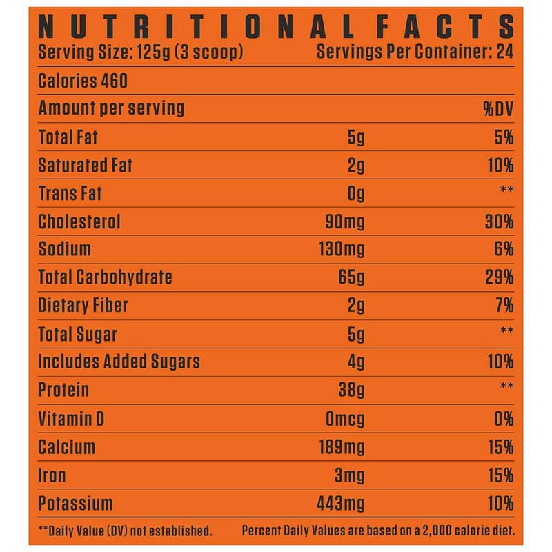 Nutrition label 1