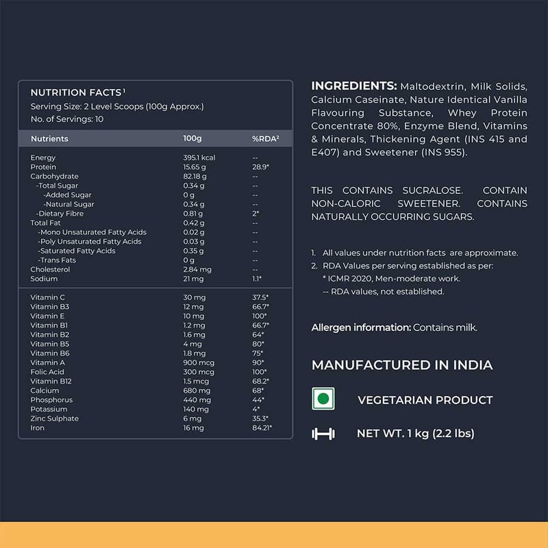 Nutrition label 1