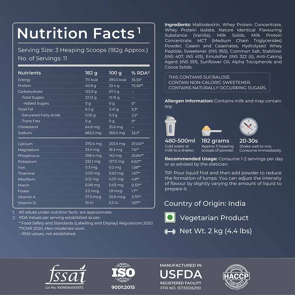 Nutrition label 1