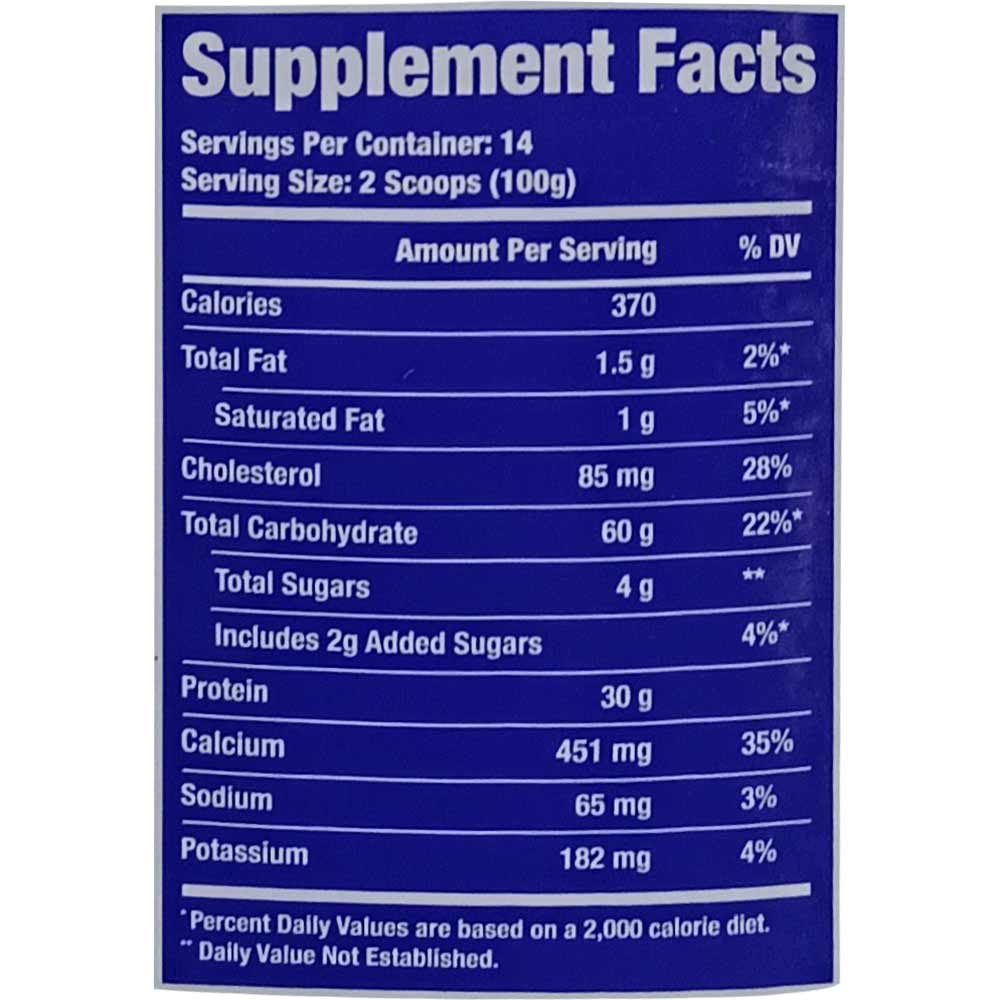 Nutrition label 1