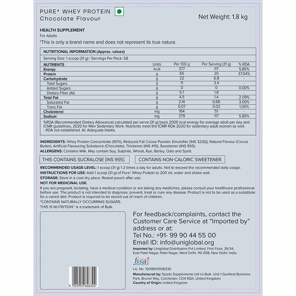 Nutrition label 1