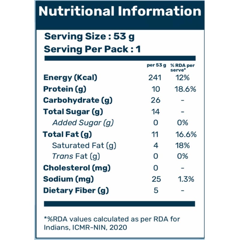 Nutrition label 1