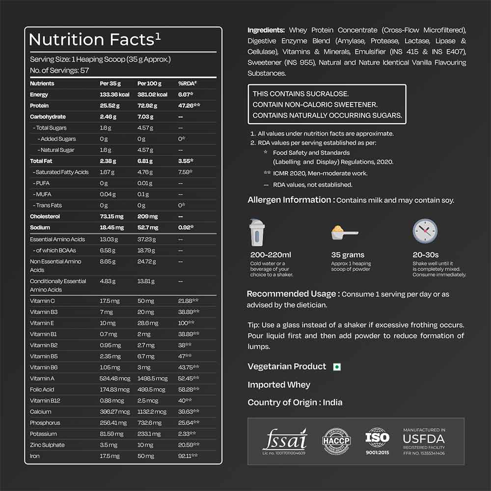 Nutrition label 1